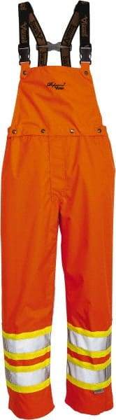 Viking - Size 4XL, High Visibility Orange, Rain, Wind Resistant Bib Overall - No Pockets - Benchmark Tooling