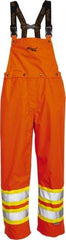 Viking - Size 4XL, High Visibility Orange, Rain, Wind Resistant Bib Overall - No Pockets - Benchmark Tooling