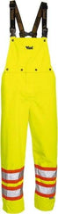 Viking - Size L, High Visibility Yellow, Rain, Wind Resistant Bib Overall - No Pockets - Benchmark Tooling