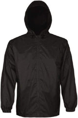 Viking - Size M, Black, Rain, Wind Resistant Jacket - 40" Chest, 2 Pockets, Attached Hood - Benchmark Tooling