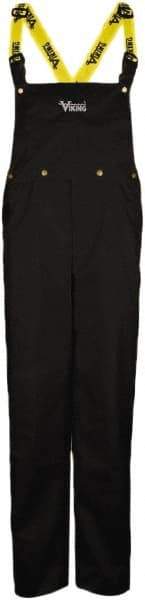 Viking - Size 4XL, Black, Rain, Wind Resistant Bib Overall - No Pockets - Benchmark Tooling