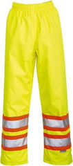 Viking - Size S, High Visibility Lime, Rain, Wind Resistant Pants - No Pockets - Benchmark Tooling