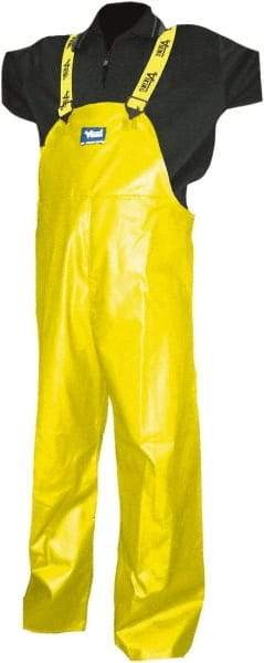 Viking - Size 2XL, Yellow, Chemical, Rain, Wind Resistant Bib Overall - No Pockets - Benchmark Tooling