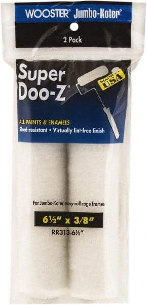 Wooster Brush - 3/8" Nap, 6-1/2" Wide Paint Mini Roller - Medium Texture, Woven - Benchmark Tooling
