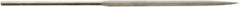 Value Collection - 5-1/2" Needle Precision Swiss Pattern Three Square File - 5/32" Width Diam, Round Handle - Benchmark Tooling