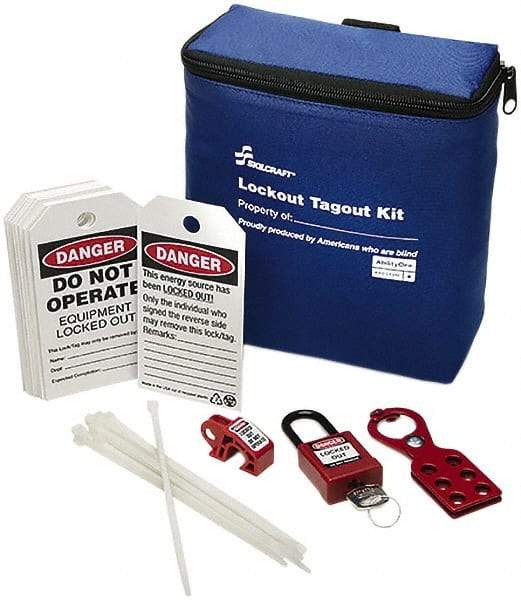 Ability One - 24 Piece Lockout Tagout Kit - Keyed Differently, Comes in Carrying Case - Benchmark Tooling