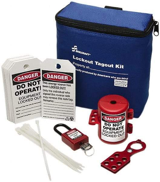 Ability One - 24 Piece Lockout Tagout Kit - Keyed Differently, Comes in Carrying Case - Benchmark Tooling