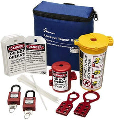 Ability One - 27 Piece Lockout Tagout Kit - Keyed Differently, Comes in Carrying Case - Benchmark Tooling