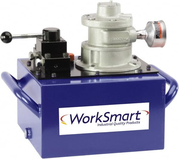 Value Collection - 10,000 psi Air-Hydraulic Pump & Jack - 3 Gal Oil Capacity, Dump Valve, Use with Single Acting Cylinders, Advance & Retract - Benchmark Tooling