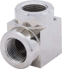 Value Collection - 3/8 Female NPTF Nickel Plated Steel Hydraulic Hose Female Elbow - 10,000 psi, 6 GPM - Benchmark Tooling