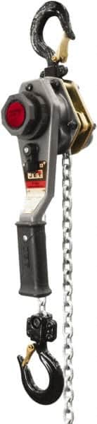 Jet - 2,000 Lb Lifting Capacity, 15' Lift Height, Lever with Overload Protection Hoist - Made from Chain - Benchmark Tooling