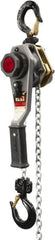 Jet - 2,000 Lb Lifting Capacity, 5' Lift Height, Lever with Overload Protection Hoist - Made from Chain - Benchmark Tooling