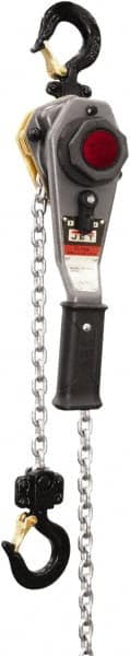 Jet - 1,500 Lb Lifting Capacity, 10' Lift Height, Lever with Overload Protection Hoist - Made from Chain - Benchmark Tooling