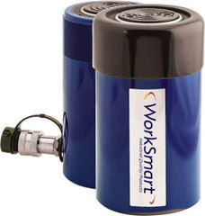 Value Collection - 55 Ton, 4.06" Stroke, 44.57 Cu In Oil Capacity, Portable Hydraulic Single Acting Cylinder - 10.98 Sq In Effective Area, 8.94" Lowered Ht., 13" Max Ht., 3.74" Cyl Bore Diam, 3.15" Plunger Rod Diam, 10,000 Max psi - Benchmark Tooling