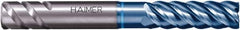 HAIMER - 5/16", 5 Flute, Single End, Solid Carbide, Corner Chamfer End Mill - 2-3/16" OAL, Right Hand Flute, 5/8" LOC, Right Hand Cut - Benchmark Tooling