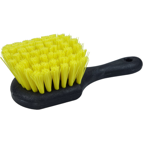 8″ - Utility Scrub Brush, Recycled PET Fill, Short Handle, Foam Block - Benchmark Tooling