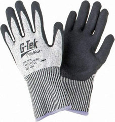 PIP - Size XS, ANSI Cut Lvl A4, Cut Resistant Gloves - Palm & Fingers Coated, Salt & Pepper - Benchmark Tooling