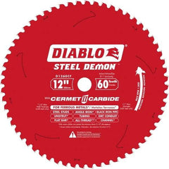 Freud - 12" Blade Diam, 60 Teeth, Carbide-Tipped Cold Saw Blade - 1" Arbor Hole Diam, 0.071" Blade Thickness - Benchmark Tooling