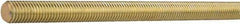 Value Collection - 1/2-13 UNC (Coarse), 12' Long, Stainless Steel General Purpose Threaded Rod - Yellow Zinc-Plated Finish, Right Hand Thread - Benchmark Tooling