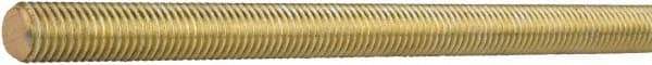 Value Collection - M6x1 UNC (Coarse), 1m Long, Steel General Purpose Threaded Rod - Yellow Zinc-Plated Finish, Right Hand Thread - Benchmark Tooling