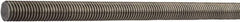 Value Collection - 1-1/2-12 UNF (Fine), 6' Long, Alloy Steel General Purpose Threaded Rod - Uncoated, Right Hand Thread - Benchmark Tooling