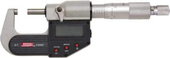 SPI - 3 to 4" Range, 0.00005" Resolution, Standard Throat IP65 Electronic Outside Micrometer - 0.0002" Accuracy, Ratchet Stop Thimble, Carbide-Tipped Face, LR44 Battery, Includes NIST Traceable Certification of Inspection - Benchmark Tooling