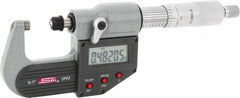 SPI - 0 to 1" Range, 0.00005" Resolution, Standard Throat IP65 Electronic Outside Micrometer - 0.0001" Accuracy, Ratchet Stop Thimble, Carbide-Tipped Face, LR44 Battery, Includes NIST Traceable Certification of Inspection - Benchmark Tooling