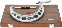 SPI - 6 to 7" Range, 0.0001" Graduation, Mechanical Outside Micrometer - Ratchet Stop Thimble, 4.1" Throat Depth, Accurate to 0.0002" - Benchmark Tooling