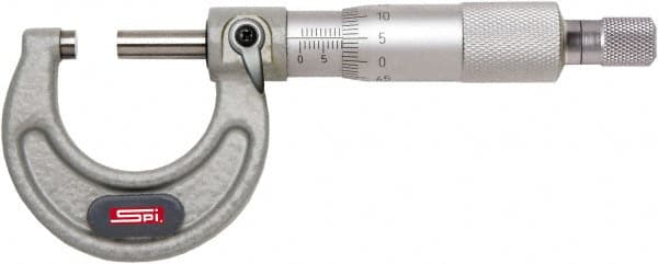 SPI - 11 to 12" Range, 0.0001" Graduation, Mechanical Outside Micrometer - Ratchet Stop Thimble, 6.62" Throat Depth, Accurate to 0.0003" - Benchmark Tooling