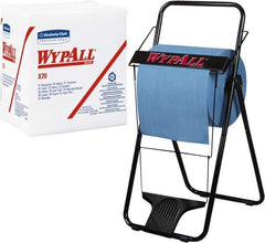 WypAll - X70 1/4 Fold Shop Towel/Industrial Wipes - Poly Pack, 12-1/2" x 12-1/2" Sheet Size, White - Benchmark Tooling