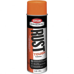 Krylon - Orange, 15 oz Net Fill, Fluorescent, Acrylic Enamel Spray Paint - 15 to 20 Sq Ft per Can, 20 oz Container - Benchmark Tooling