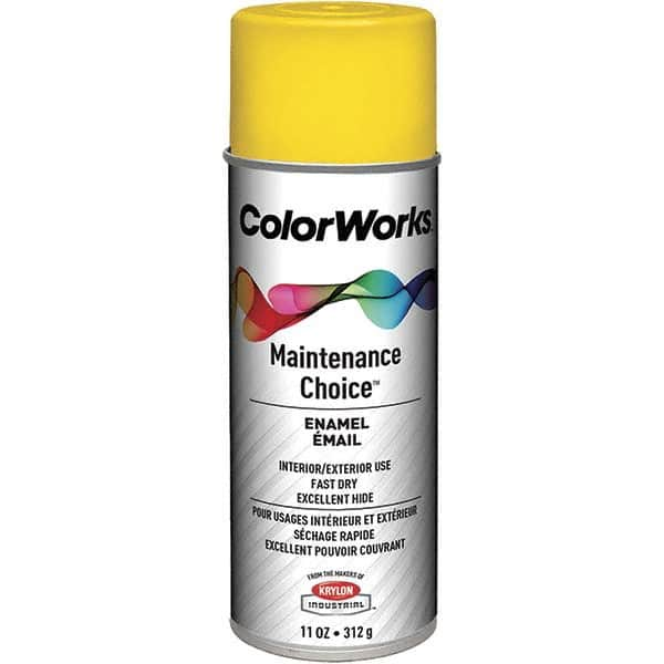 Krylon - Citrus Yellow, 11 oz Net Fill, Gloss, Enamel Spray Paint - Benchmark Tooling