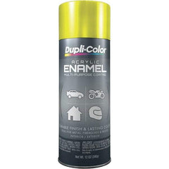 Dupli-Color - Chrome Yellow, Metallic, Acrylic Enamel Spray Paint - 12 to 14 Sq Ft per Can, 12 oz Container - Benchmark Tooling