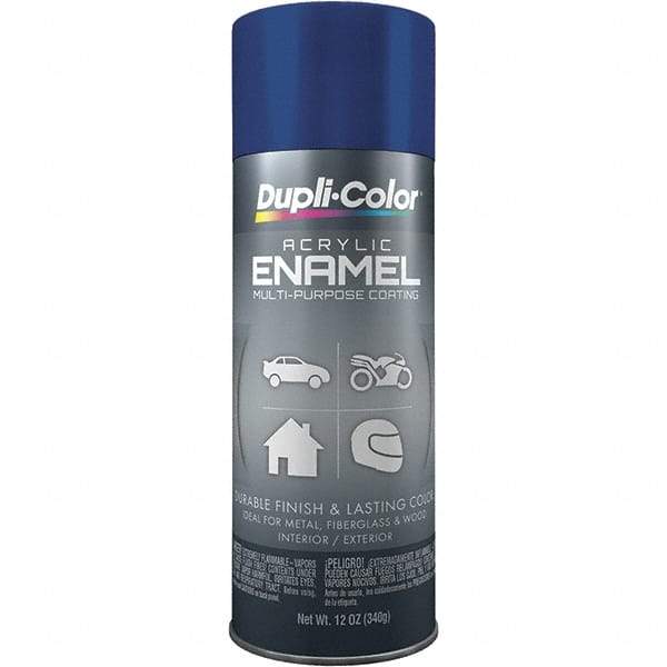 Dupli-Color - Royal Blue, Gloss, Acrylic Enamel Spray Paint - 12 to 14 Sq Ft per Can, 12 oz Container - Benchmark Tooling