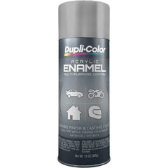 Dupli-Color - Medium Gray, Gloss, Acrylic Enamel Spray Paint - 12 to 14 Sq Ft per Can, 12 oz Container - Benchmark Tooling