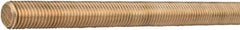 Made in USA - 3/4-10 UNC (Coarse), 6' Long, Bronze General Purpose Threaded Rod - Uncoated, Right Hand Thread - Benchmark Tooling