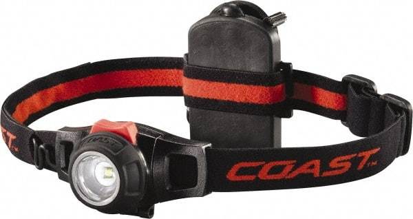 Coast Cutlery - White LED Bulb, 240 Lumens, Hands-free Flashlight - Black, Red Plastic Body, 3 AAA Batteries Included - Benchmark Tooling