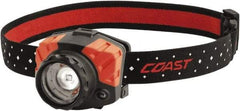 Coast Cutlery - White, Red LED Bulb, 540 Lumens, Hands-free Flashlight - Black, Red Plastic Body, 3 AAA Batteries Included - Benchmark Tooling