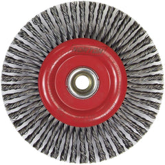 Norton - 6" OD, 5/8-11 Arbor Hole, Stringer Bead Carbon Wheel Brush - Benchmark Tooling