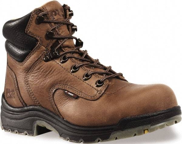 Timberland PRO - Women's Medium Width Steel Work Boot - Brown, Leather Upper, Rubber Outsole, 6" High, Safety Toe - Benchmark Tooling