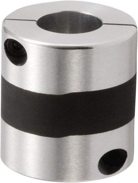 NBK - 12 to 14mm Bore, Servo Motor Flexible Coupling - 39mm OD, 48mm OAL, Aluminum Alloy, Clamp Style - Benchmark Tooling