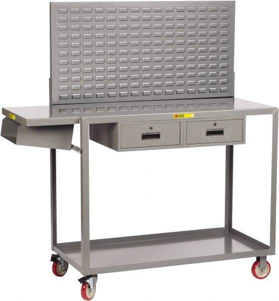 Little Giant - Mobile Workstation - Steel, Fixed Leg, Gray, 49-1/2" Long x 24" Deep x 66" High - Benchmark Tooling