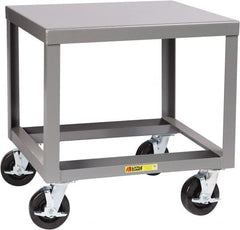 Little Giant - Heavy Duty Mobile Machine Table - Steel, Fixed Leg, Gray, 48" Long x 30" Deep x 36" High - Benchmark Tooling