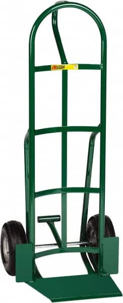 Little Giant - 800 Lb Capacity 49" OAH Hand Truck with Foot Kick - 13-1/2 x 16" Base Plate, Loop Handle, Steel, Pneumatic Wheels - Benchmark Tooling