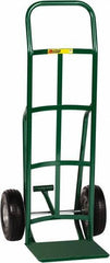 Little Giant - 600 Lb Capacity 47" OAH Hand Truck with Foot Kick - 12 x 14" Base Plate, Continuous Handle, Steel, Flat-Free Microcellular Foam Wheels - Benchmark Tooling