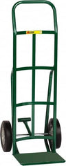 Little Giant - 800 Lb Capacity 47" OAH Hand Truck with Foot Kick - 12 x 14" Base Plate, Continuous Handle, Steel, Solid Rubber Wheels - Benchmark Tooling