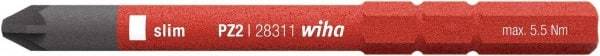 Wiha - 6mm Drive, #2 Pozidriv Screwdriver Bit - 75mm OAL - Benchmark Tooling