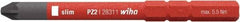 Wiha - 6mm Drive, #2 Pozidriv Screwdriver Bit - 75mm OAL - Benchmark Tooling