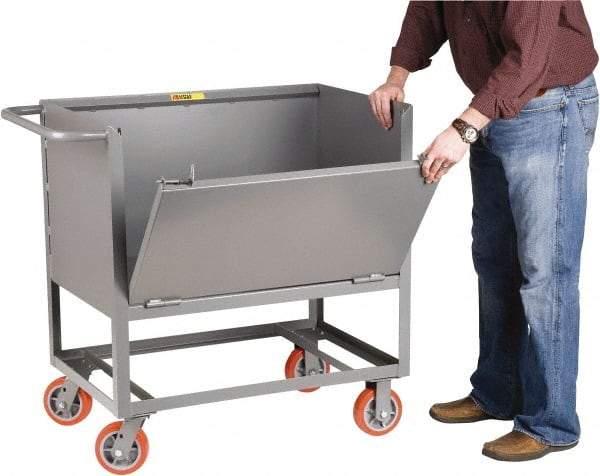 Little Giant - 2,000 Lb Capacity Steel Raised Deck Box Truck - Steel Deck, 24" OAW, 36" Platform Length x 20" Platform Height, Polyurethane Casters - Benchmark Tooling