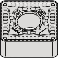 Kennametal - SNMG543 RN Grade KCPK05 Carbide Turning Insert - Al2O3 Finish, 90° Square, 5/8" Inscr Circle, 1/4" Thick, 3/64" Corner Radius - Benchmark Tooling